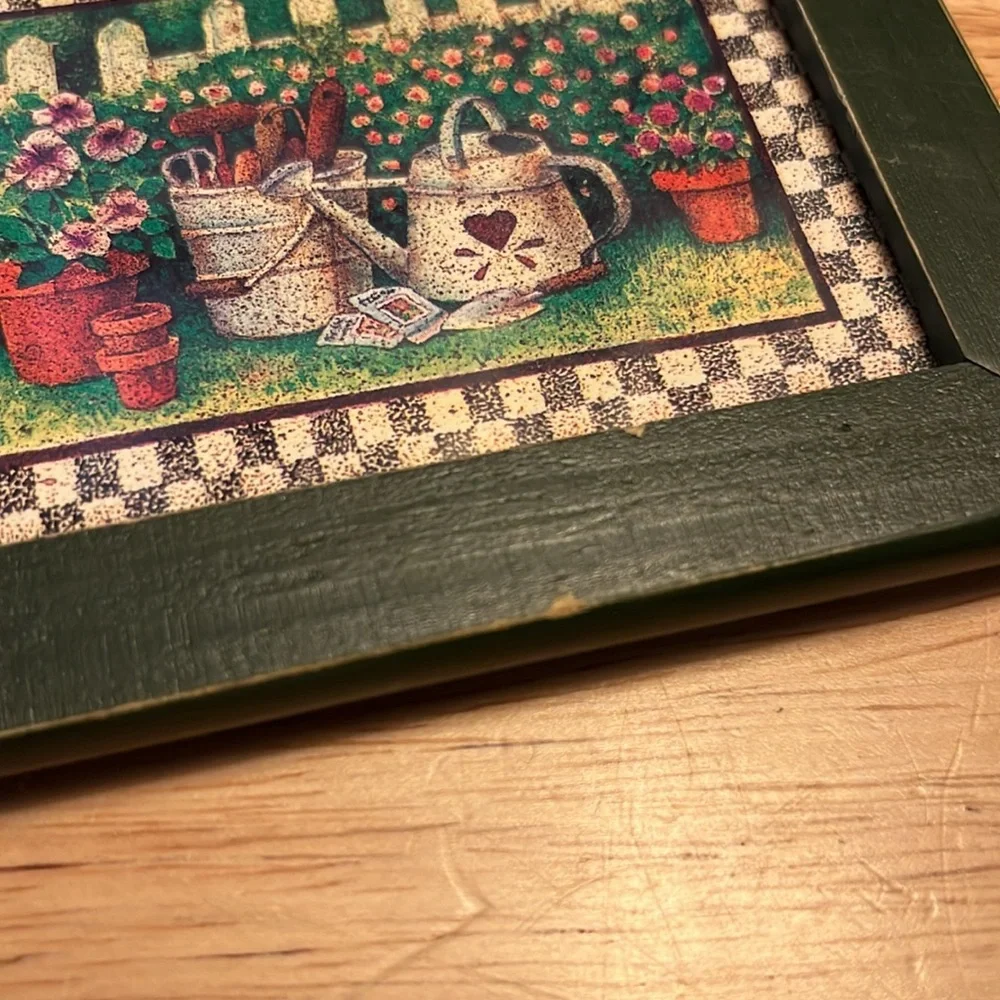 Set of three mini prints garden theme wall decor